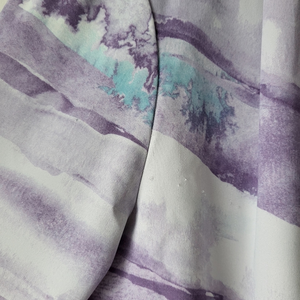 Babaton lilac Akira long sleeve V-neck blouse Sz M - Picture 5 of 12